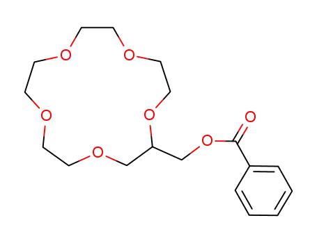 Molecular Structure of 84130-95-0 (1,4,7,10,13-Pentaoxacyclopentadecane-2-methanol, benzoate)