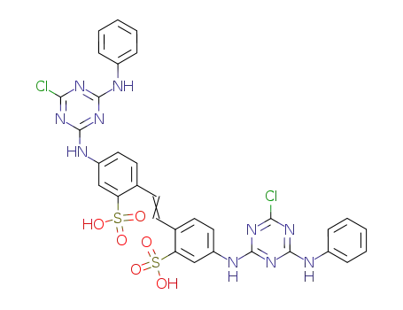 5,5'-bis-(4-anilino-6-chloro-[1,3,5]triazin-2-ylamino)-2,2'-ethene-1,2-diyl-bis-benzenesulfonic acid
