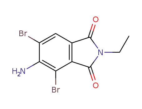 Molecular Structure of 60878-39-9 (1H-Isoindole-1,3(2H)-dione, 5-amino-4,6-dibromo-2-ethyl-)