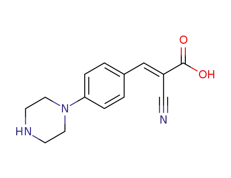 2-Cyano-3-(4-piperazinylphenyl)propenoic acid