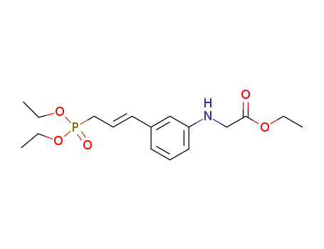 Glycine, N-[3-[3-(diethoxyphosphinyl)-1-propenyl]phenyl]-, ethyl ester,
(E)-