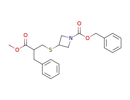 methyl 2-benzyl-3-<<1-(benzyloxycarbonyl)azetidin-3-yl>thio>propionate