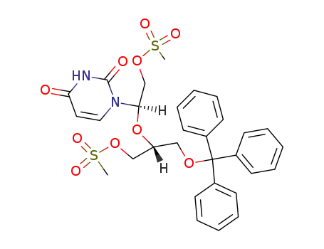 2',3'-di-O-mesyl-5'-O-trityl-2',3'-seco-uridine