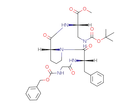 methyl N-(benzyloxycarbonyl)glycyl-L-phenylalanyl-D-prolyl-N<sup>β</sup>-(tert-butoxycarbonyl)-L-α,β-diaminopropanoate