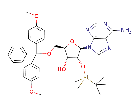 Molecular Structure of 81794-13-0 (2'-O-tert-Butyldimethylsilyl-5'-O-DMT-adenosine)