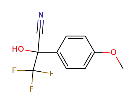 Molecular Structure of 94083-89-3 (Benzeneacetonitrile, a-hydroxy-4-methoxy-a-(trifluoromethyl)-)