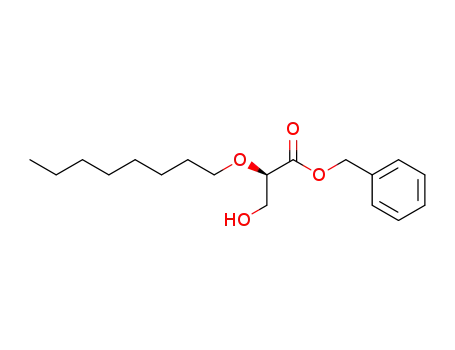 Propanoic acid, 3-hydroxy-2-(octyloxy)-, phenylmethyl ester, (2R)-