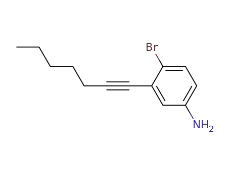 1-(2-bromo-5-aminophenyl)heptyne