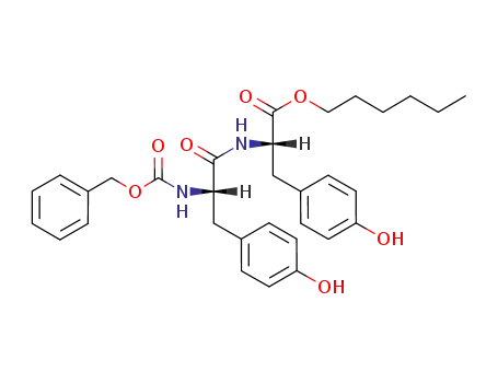 Molecular Structure of 106231-84-9 (L-Tyrosine, N-[N-[(phenylmethoxy)carbonyl]-L-tyrosyl]-, hexyl ester)