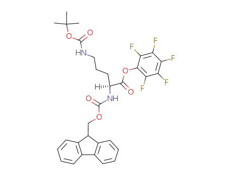 Molecular Structure of 123180-69-8 (FMOC-ORN(BOC)-OPFP)