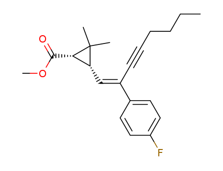 Cyclopropanecarboxylic acid,3-[(1Z)-2-(4-fluorophenyl)-1-octen-3-yn-1-yl]-2,2-dimethyl-, methyl ester,(1R,3S)-rel-