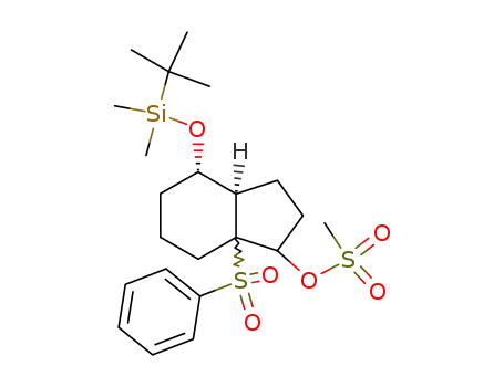 Methanesulfonic acid (3aR,4S)-7a-benzenesulfonyl-4-(tert-butyl-dimethyl-silanyloxy)-octahydro-inden-1-yl ester