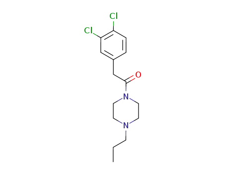 Molecular Structure of 150208-58-5 (1-<(3,4-dichlorophenyl)acetyl>-4-(1-propyl)piperazine)