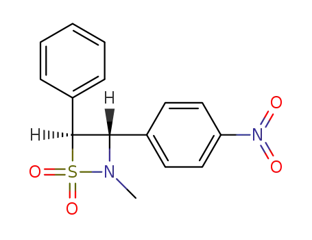 trans-2-methyl-3-(4-nitrophenyl)-4-phenyl-1,2-thiazetidine 1,1-dioxide