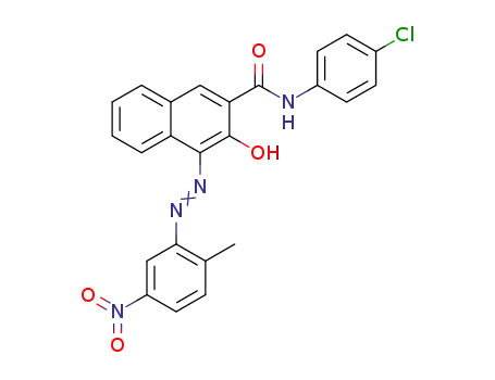 2-Naphthalenecarboxamide, N-(4-chlorophenyl)-3-hydroxy-4-[(2-methyl-5-nitrophenyl)azo]-