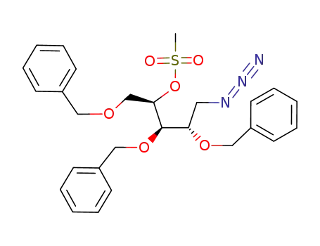 1-azido-1-deoxy-4-O-methanesulphonyl-2,3,5-tri-O-benzyl-D-xylitol