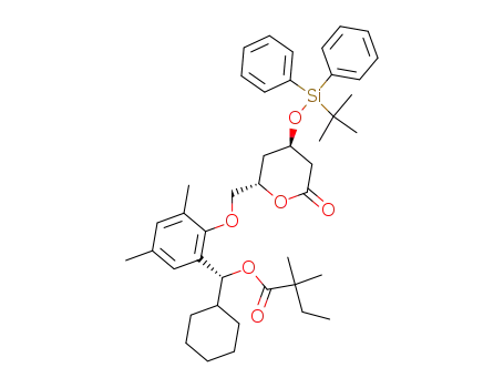 4(R)-(tert-butyldiphenylsiloxy)-6(S)-<<2,4-dimethyl-6-<cyclohexyl<(α,α-dimethylbutanoyl)oxy>methyl>phenoxy>methyl>tetrahydropyran-2-one