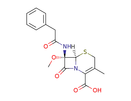 (6<i>R</i>)-7<i>c</i>-methoxy-3-methyl-8-oxo-7<i>t</i>-(2-phenyl-acetylamino)-(6<i>r</i><i>H</i>)-5-thia-1-aza-bicyclo[4.2.0]oct-2-ene-2-carboxylic acid