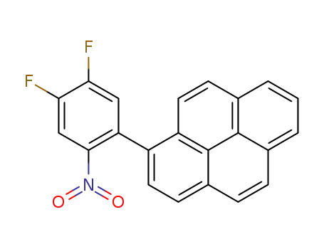 Molecular Structure of 113600-22-9 (Pyrene, 1-(4,5-difluoro-2-nitrophenyl)-)
