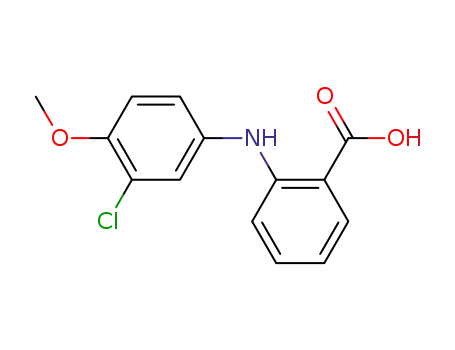 Molecular Structure of 94631-72-8 (Benzoic acid, 2-[(3-chloro-4-methoxyphenyl)amino]-)