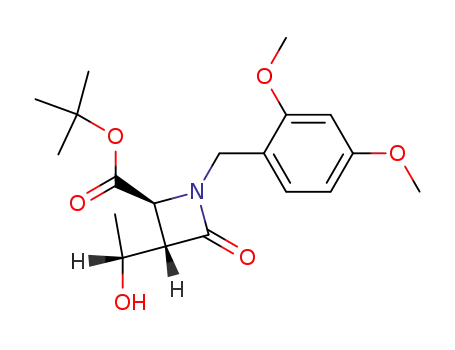 <3S-<3α(S<sup>*</sup>),4β>>-t-butyl 1-(2,4-dimethoxybenzyl)-3-(1-hydroxyethyl)-2-azetidinone-4-carboxylate