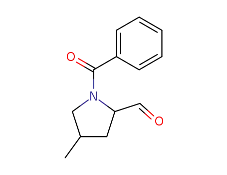 Molecular Structure of 115859-57-9 (2-Pyrrolidinecarboxaldehyde, 1-benzoyl-4-methyl-)