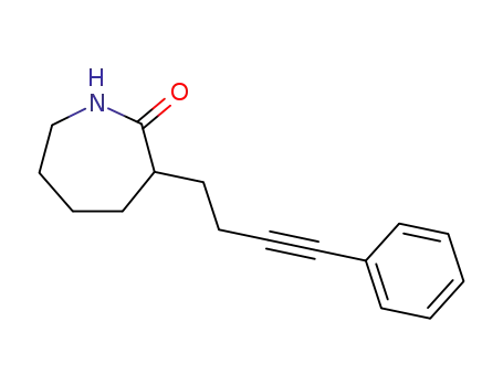 Molecular Structure of 124943-55-1 (3-(4-Phenyl-but-3-ynyl)-azepan-2-one)