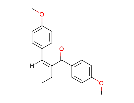 Molecular Structure of 71526-41-5 ((2Z)-1-(4-methoxyphenyl)-2-[(4-methoxyphenyl)methylidene]butan-1-one)
