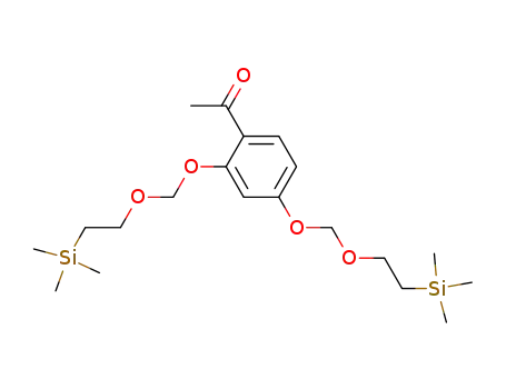 Molecular Structure of 107913-74-6 (2,4-bis<<2-(trimethylsilyl)ethoxy>methoxy>acetophenone)