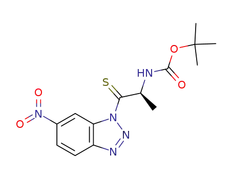 Molecular Structure of 184951-86-8 (BOC-THIONOALA-1-(6-NITRO)BENZOTRIAZOLIDE)