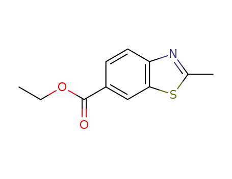 Molecular Structure of 103646-25-9 (ETHYL 2-METHYL-1,3-BENZOTHIAZOLE-6-CARBOXYLATE)