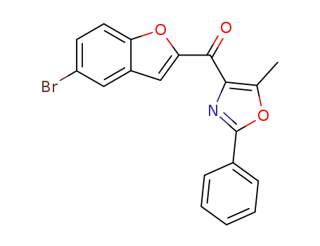 Molecular Structure of 132646-31-2 (Methanone, (5-bromo-2-benzofuranyl)(5-methyl-2-phenyl-4-oxazolyl)-)