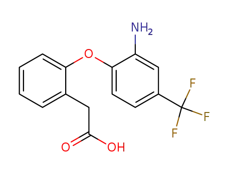 Molecular Structure of 93565-97-0 (Benzeneacetic acid, 2-[2-amino-4-(trifluoromethyl)phenoxy]-)