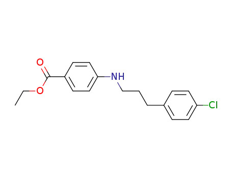 Molecular Structure of 61440-61-7 (Benzoic acid, 4-[[3-(4-chlorophenyl)propyl]amino]-, ethyl ester)