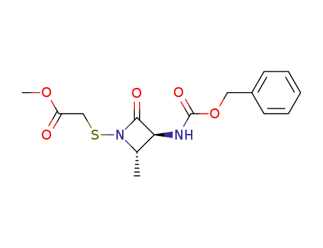 methyl <<4(S)-methyl-3(S)-((benzyloxy)formamido)-2-oxo-1-azetidinyl>thio>acetate