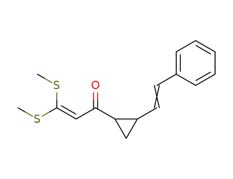 Molecular Structure of 146142-41-8 (1-<<Bis(methylthio)methylene>acetyl>-2-styrylcyclopropane)