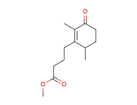Molecular Structure of 101328-30-7 (methyl 4-(2,6-dimethyl-3-oxocyclohex-1-enyl)butyrate)