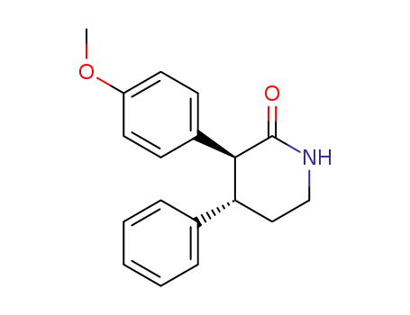 2-Piperidinone, 3-(4-methoxyphenyl)-4-phenyl-, trans-