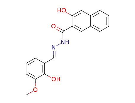 Molecular Structure of 80648-85-7 ((E)-3-hydroxy-N′-(2-hydroxy-3-methoxybenzylidene)-2-naphthohydrazide)