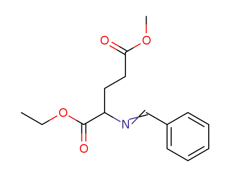 Molecular Structure of 109918-38-9 (2-{[1-Phenyl-meth-(Z)-ylidene]-amino}-pentanedioic acid 1-ethyl ester 5-methyl ester)