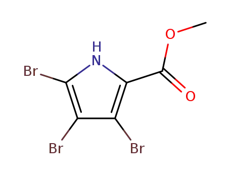 Molecular Structure of 1198-67-0 (1H-Pyrrole-2-carboxylic acid, 3,4,5-tribromo-, methyl ester)