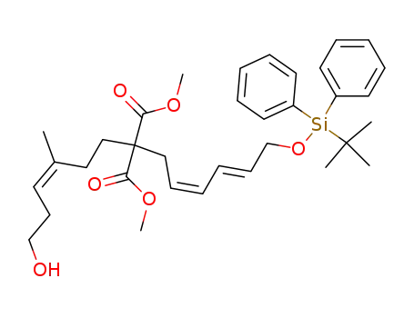 2-[(2Z,4E)-6-(tert-Butyl-diphenyl-silanyloxy)-hexa-2,4-dienyl]-2-((Z)-6-hydroxy-3-methyl-hex-3-enyl)-malonic acid dimethyl ester