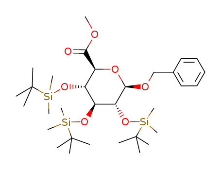 methyl (benzyl 2,3,4-tri-O-tert-butyldimethylsilyl-β-D-glucopyranosid)uronate