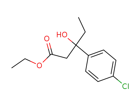 Molecular Structure of 21134-02-1 (3-(4-Chloro-phenyl)-3-hydroxy-pentanoic acid ethyl ester)