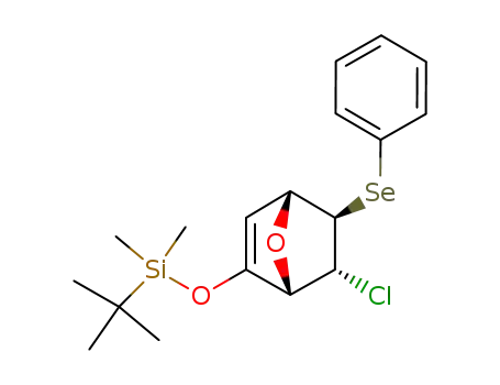 (-)-(1S,4R,5R,6R)-5-exo-benzeneselenyl-2-<(tert-butyl)dimethylsilyloxy>-6-endo-chloro-7-oxabicyclo<2.2.1>hept-2-ene