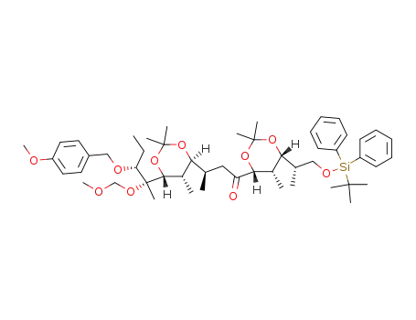 (2R,3S,4S,5R,8R,9S,10S,11R,12R,13R)-3,5:9,11-bis(isopropylidenedioxy)-1-tert-butyldiphenylsilyloxy-13-(4-methoxybenzyloxy)-12-methoxymethoxy-2,4,8,10,12-pentamethylpentadecan-6-one