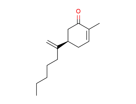 Molecular Structure of 136066-42-7 ((5R)-5-(1-Hexen-2-yl)-2-methyl-2-cyclohexen-1-one)