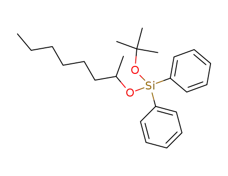 Molecular Structure of 114058-28-5 (Silane, (1,1-dimethylethoxy)[(1-methylheptyl)oxy]diphenyl-)