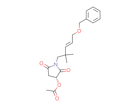 (+)-4(R)-acetoxy-1-<5-(benzyloxy)-2,2-dimethylpent-3-(E)-en-1-yl>-2,5-pyrrolidinedione