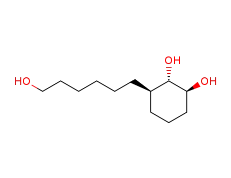 Molecular Structure of 114423-60-8 (trans,trans-3-(6-hydroxyhexyl)-1,2-cyclohexanediol)